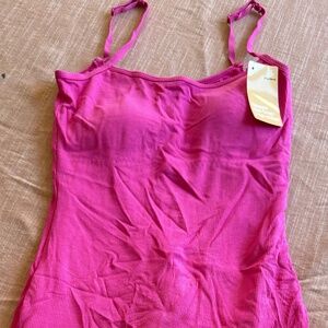 Pink popilush camisole dress built in shapewear